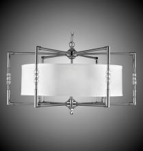  CH3704-35S-ST-PG - 6 Light Magro Drum Shade Chandelier